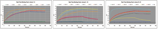 Real-time binding charts